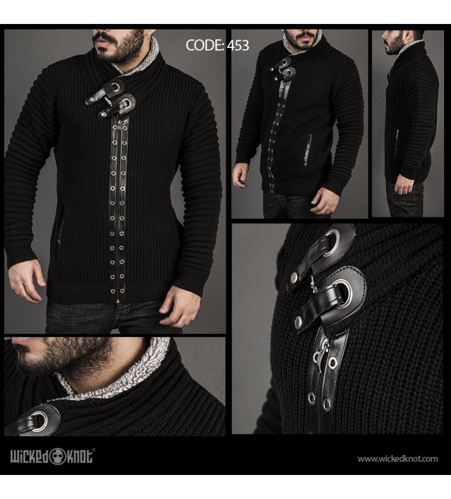 Tyrant Black Avant Garde Wool Sweater  